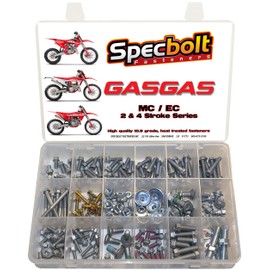 250pc Specbolt Fasteners Brand Gas Gas Bolt Kit. Fits GASGAS EX MC EC and Related Motorcycle. This Includes 2 Strokes: 50 65 85 125 250 300 4 Strokes 250 350 450 & KTM