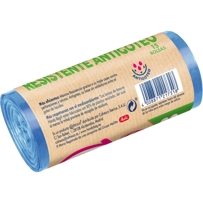 Handy Bag 20 Litre Leak Proof Bin Liners 15 Bags