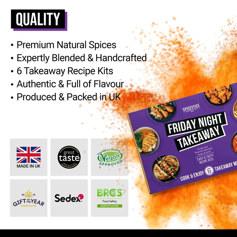 Spicentice Friday Night Takeaway Recipe & Spice Gift Set -