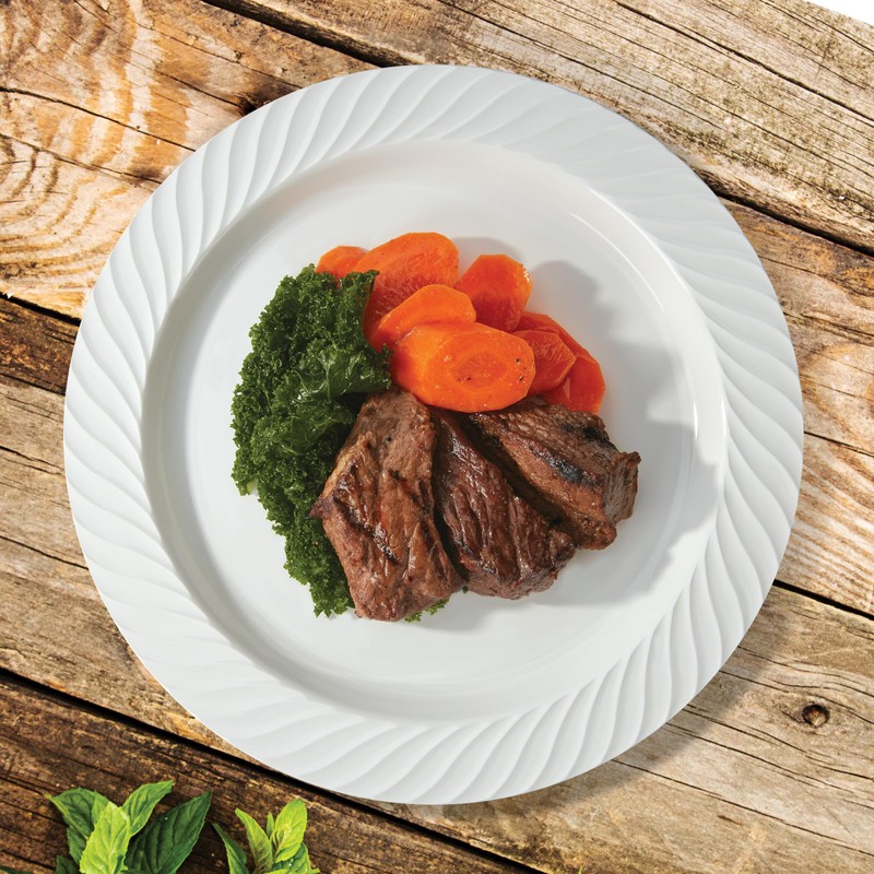 ECOSENSE WHITE 10.25'' PLATE 180CT