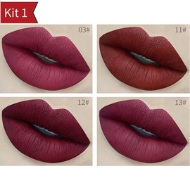 Matt Liquid Lipstick Set 4 Colours Mist Waterproof Durable Lipsticks Non-Stick Cup Lip Gloss