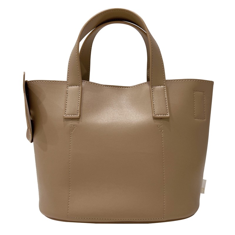 [Route] Synthetic leather with shoulder cat motif tote bag EU.