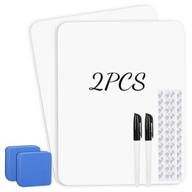 Lumspax 2 PCS Mini Whiteboards, 9" x 12" Small Double Sided Dry Erase Board, Portable White Boards for Students, Teachers, School Supplies Lapboards Including 2 Markers, 2 Erasers and 4 Sticky Tapes