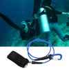 Freediving Lanyard Leash Diving Safety Rope Cable with Wristband Carabiner