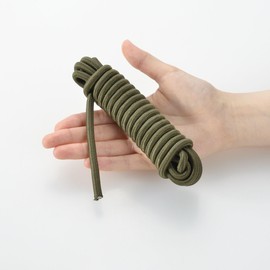 Takagi KANUCHI OUTDOOR Rubber Rope, 2.4 inches (6.0 mm) x 16.6 ft (3 m), OD Green, Can be Cut to Necessary Lengths, Bungee Cord, Stretch Cord, Elastic Rope, Elastic Rope, Tent Tarp, Setup, Luggage,