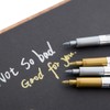 MyLifeUNIT Metallic Marker Pens, 6-Pack Metallic Gold Silver Permanent Markers,