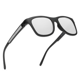 KINGSEVEN Fashion Polarized Sunglasses for Men Women UV400 Protection Ultralight for Cycling Driving Fishing745-B2 (Black silver)