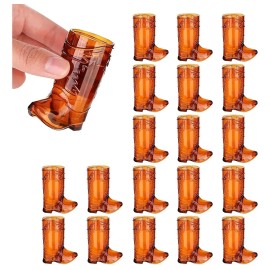 20 Vasitos Botas Vaquero Shots Caballitos Plástico 1 Oz Choc
