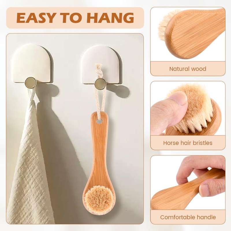 Laundry Stain Brush, Natural Soft Boar Bristles