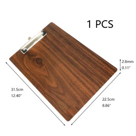 Crapyt Wooden Clipboard with Metal Clip Drawing Board A4 Size Hardboard Office School for Memo Clipboard File Storage Wood Grain Durable Thicken Student Teacher Teens
