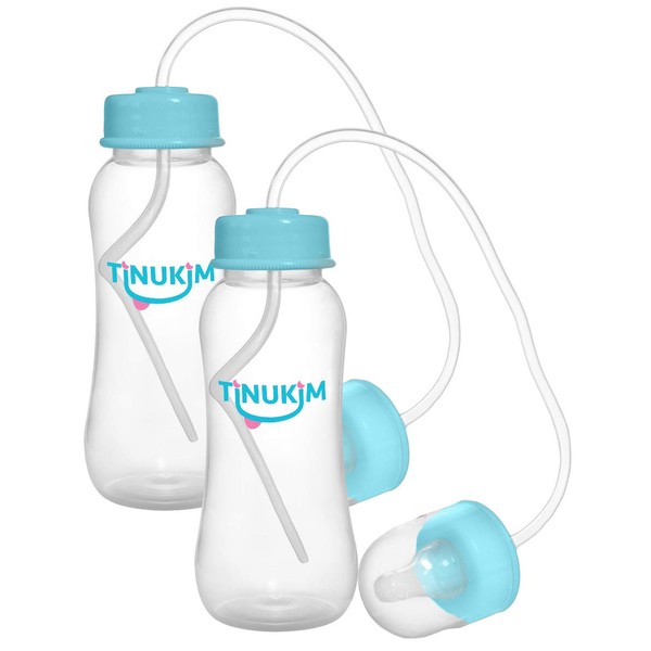 Tinukim iFeed 9 Ounce Self Feeding Baby Bottle with Tube