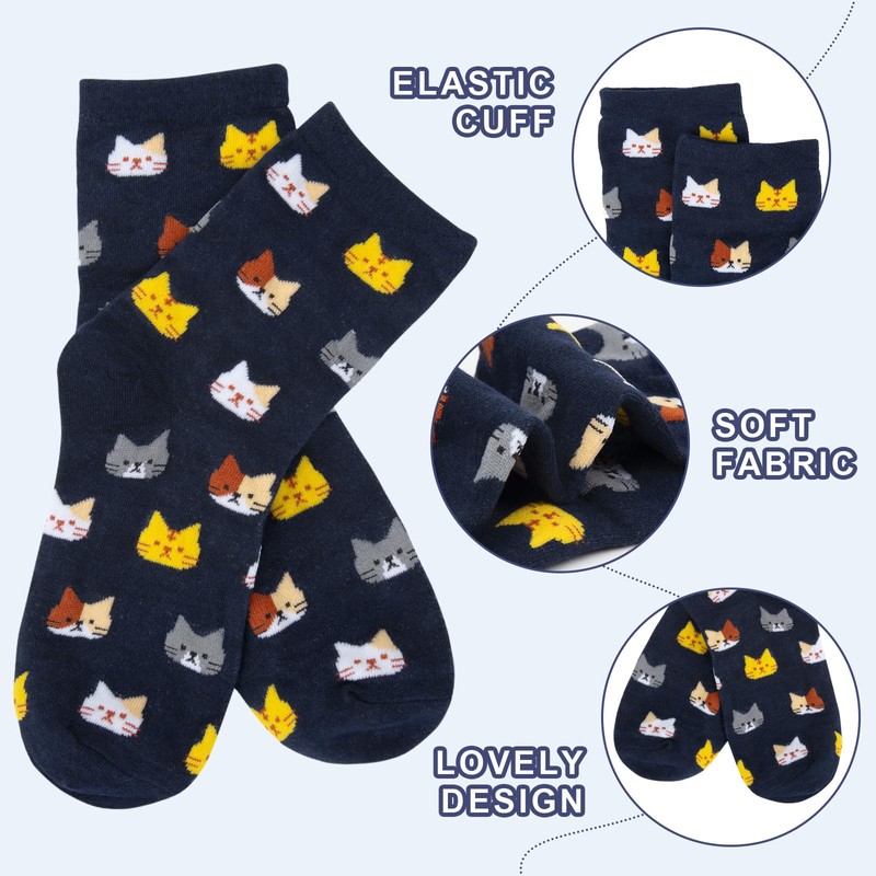 Chalier Womens Funny Socks Cozy Cute Printed Patterned Fun Sock