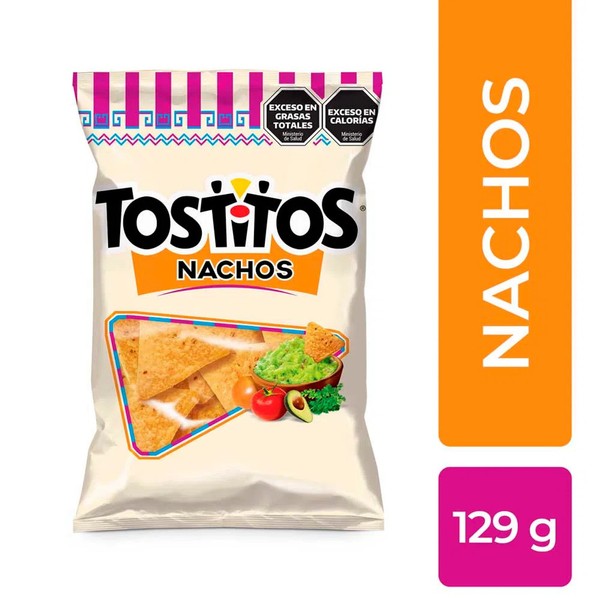 Tostitos Corn Tortilla Chips, Nacho-Style Snacks Nachos, 129 g / 4.55 oz