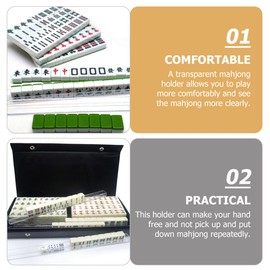 Yardwe 8 Piezas Dominó Bandejas De Trenes Mexicanos Juegos De Mahjong Bastidores De Fichas De Mahjong Soportes para Estantes Soporte De Exhibición El Plastico Anticaída Viajar