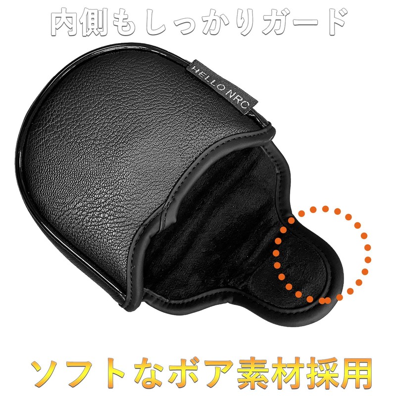 Golf Headcover Putter Mallet Cover Pin Type Golf Headcover Single