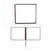 Relaxdays Dish Cloth Holder, 3 Rails, Foldable, Metal & Wood,