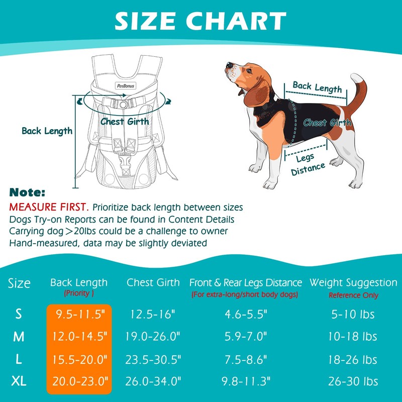 PetBonus Pet Front Dog Carrier Backpacks, Adjustable Pet Backpack, Legs