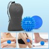 2 Pack Massage Ball Set, Spiky and Lacrosse Ball for