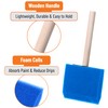 Bates- Foam Paint Brushes, 3", 50 Pack, Blue Sponge Brushes