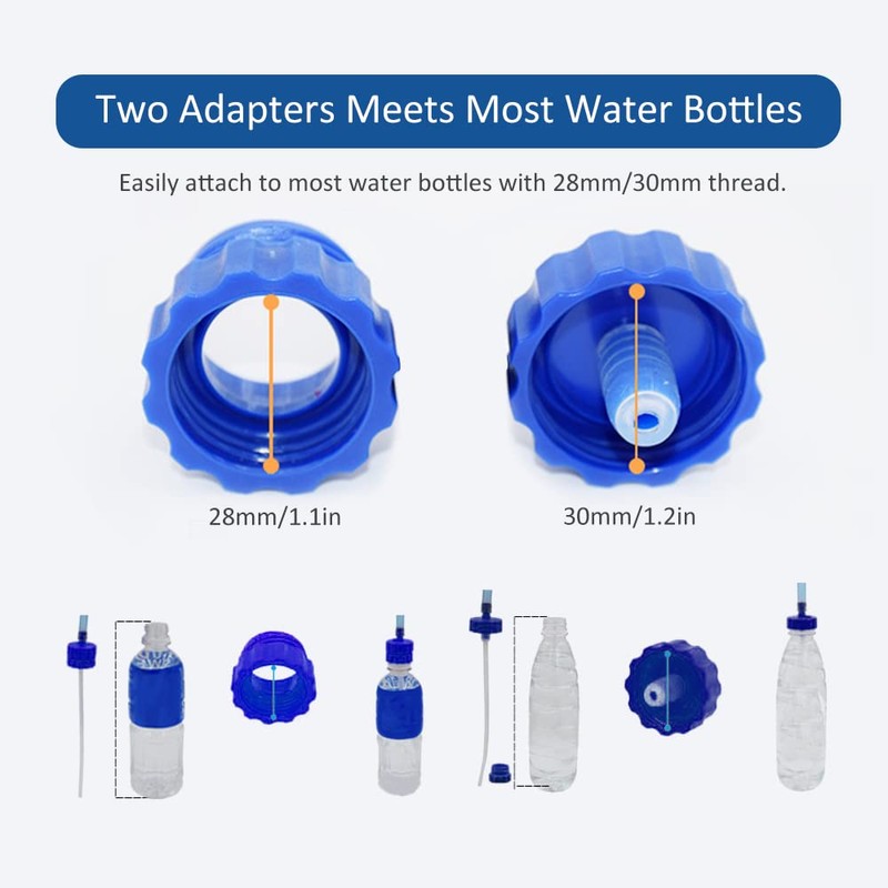Leepesx Water Bottle Drinking Tube with Double Adapter Hydration System