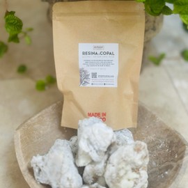 Copal Incense from México 100% Pure Natural Organic White Mayan Copal Rocks 8.8 Ounces / 250GRS. to Preserve The Aroma Comes in Pieces.