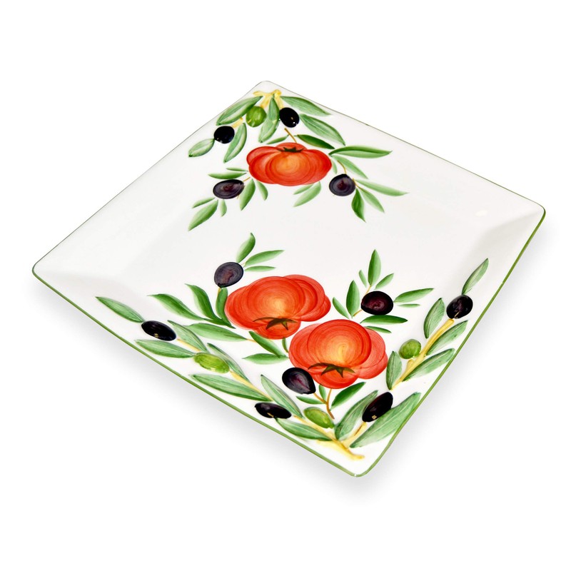 Lashuma Square Ceramic Serving Plate, Handmade Serving Plate, 27 x