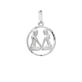 NKlaus Zodiac Zodiac Horoscope Pendant Necklace 925 Sterling Silver 15 mm, Precious metal