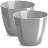 PECZEKO Flower Pot Shiny Plastic Planter Decorative Pot for Large