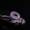 YIGEDAN 3pcs Natural Agate Rings Pink Jade Rings Jewelry Gemstone,
