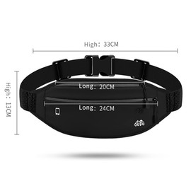 Money Belt, Fanny Pack Women, Fanny Pack Men, Waterproof Fanny Pack with Headphone Hole for Biking Traveling Hiking Fitness Outdoor Sports(White)