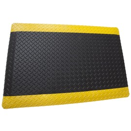 Rhino Mats, American Classic Diamond Anti-Fatigue Mats (Black/Yellow 9/16" Thick, 2 FT. x 4 FT.)