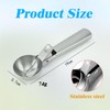 Amazleer 18/8 Stainless Steel Ice Cream Scoop with Trigger Ice