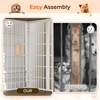 YATINEY Foldable Dog Crate Furniture, Dog Crate with DIY Frame,