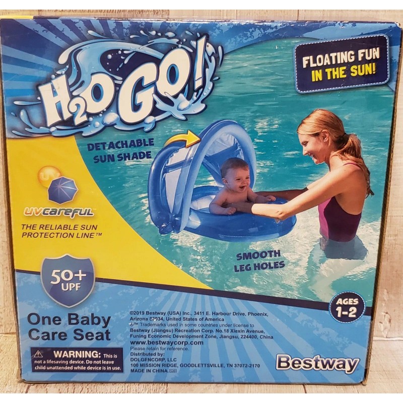 H2OGO H2O Go! Baby Care Seat*50+ UPF UV Protective*Cov