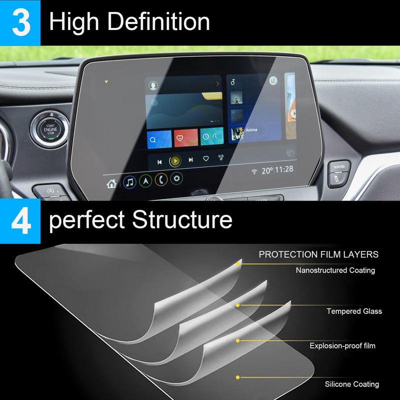 TTCR-II Compatible with 2023-2025 Chevy Blazer Screen Protector 10.2 Inch,