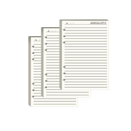 YFLeomry 180 Sheets A5 Line Paper 3 Packs Ring Binder A5 Refillable 6 Holes Ring Binder A5 Notebook A5 Ring Binder Refillable for A5 Notebook Diary (21 x 14.5 cm)