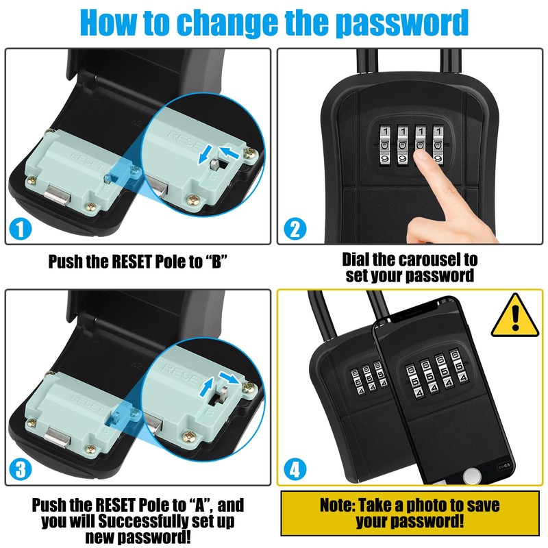 Key Lock Box, [New Version] Diyife Lock Box for House
