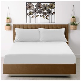Fitted Sheet Single Bed - White Bedding Sheet - Plain Dyed Microfiber Bedsheets