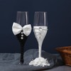 LUNLUN HOME Wedding Champagne Glasses Bride and Groom Champagne Flutes
