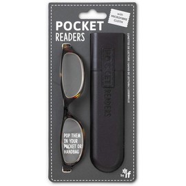 IF Pocket Readers - Tortoiseshell +1.5, Reading Glasses in a Slim Pocket Sized case, 60 g