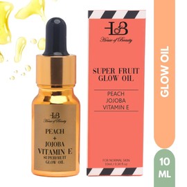 House Of Beauty Super Fruit Glow Oil, Peach and Jojoba with Vitamin E for Normal Skin Type, Natural and Healthy Skin (Size: 10ML)