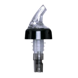 Spill-Stop 387-22 Posi-Por 2000 Pourer, 3/4 oz., Clear with Black Collar, Made in USA, Pack of 12, Oil and Liquor Stopper Spout, Bottle Mouth, Flip Tops