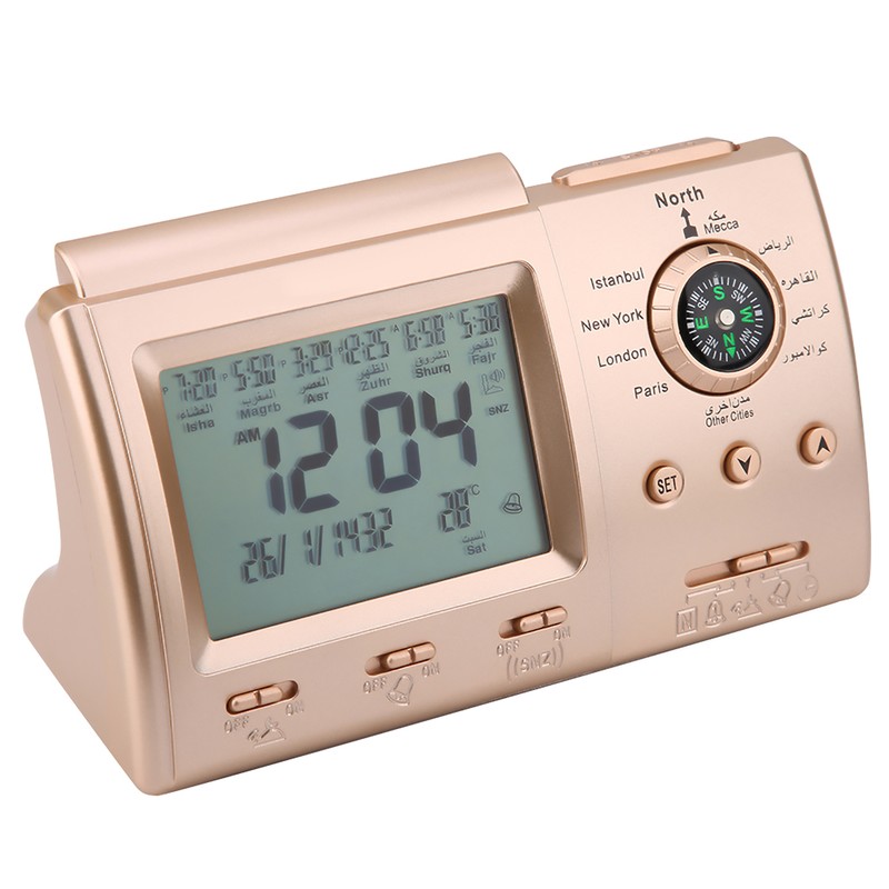 New Digital Islamic Clock Alarm Prayer Alarm LCD Azan Clock