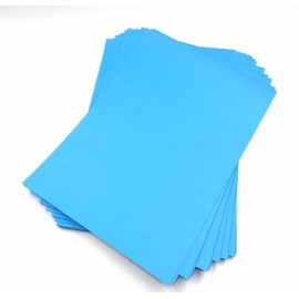 Sixstore A4 Coloured Card Paper 50 Sheets Assorted Colours Real 200gsm Craft Decorating Coloured Art Paper (297x210mm) (Blue)