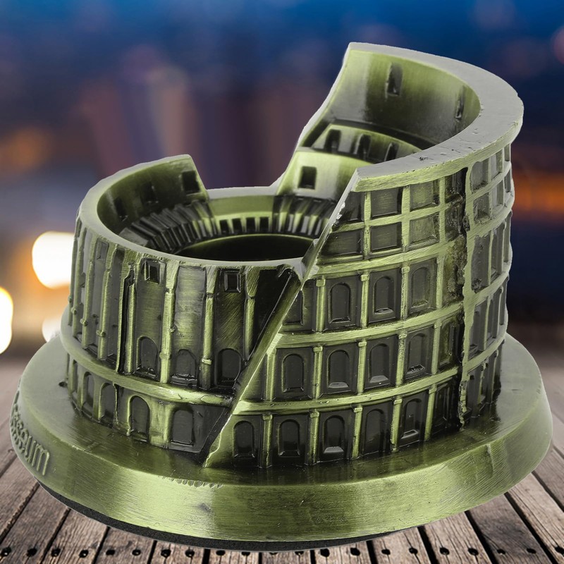 Rome Colosseum Model, Artificial Metal Miniature Roman Colosseum Statue for