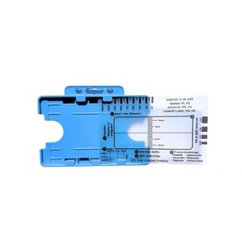 Mtxorvix Regla EKG regla de 7 pasos, herramienta de medición de regla de plástico, herramienta de medición de calibradores de ECG, herramienta de evaluación de ECG, tarjeta de ECG portátil para