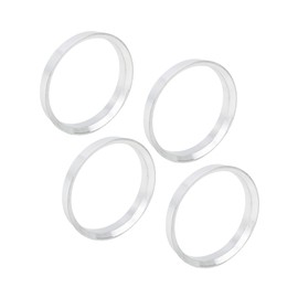 ACROPIX 66.1 to 60.1 mm Car Hub Centric Rings Silver Tone - Pack of 4