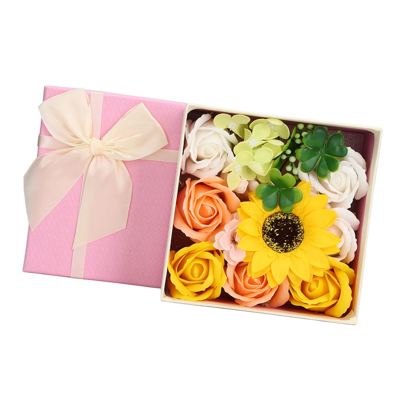 Simulation Flower Bath Soap Women Exquisite Flower Soap Gift Box