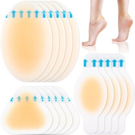Winsyison 15pcs Blister Bandages for Feet, Hydrocolloid Gel Bandage for Heel Toe Foot, Waterproof Blister Pads Cushions for Swimming Shopping Hiking Dancing- Skin-Color