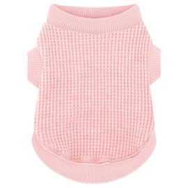 Cozy and Functional Dog Shirts for Small Puppies: Stretchable Pink Attire with Easy-On Design, Ideal for Chihuahuas and Yorkies - Enhance Comfort and Playfulness on Chill Days Large